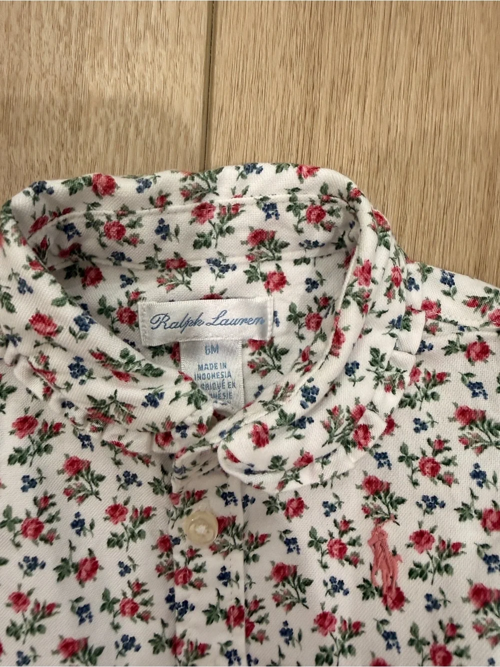 Ralph Lauren Floral Button-Front Baby Dress with Belt